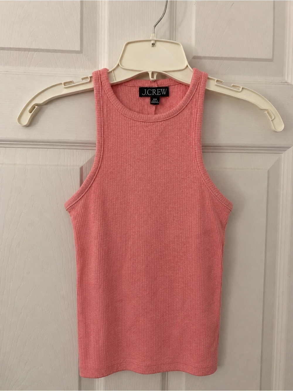 J.Crew Ribbed High Neck Tank Top Coral Pink XXS